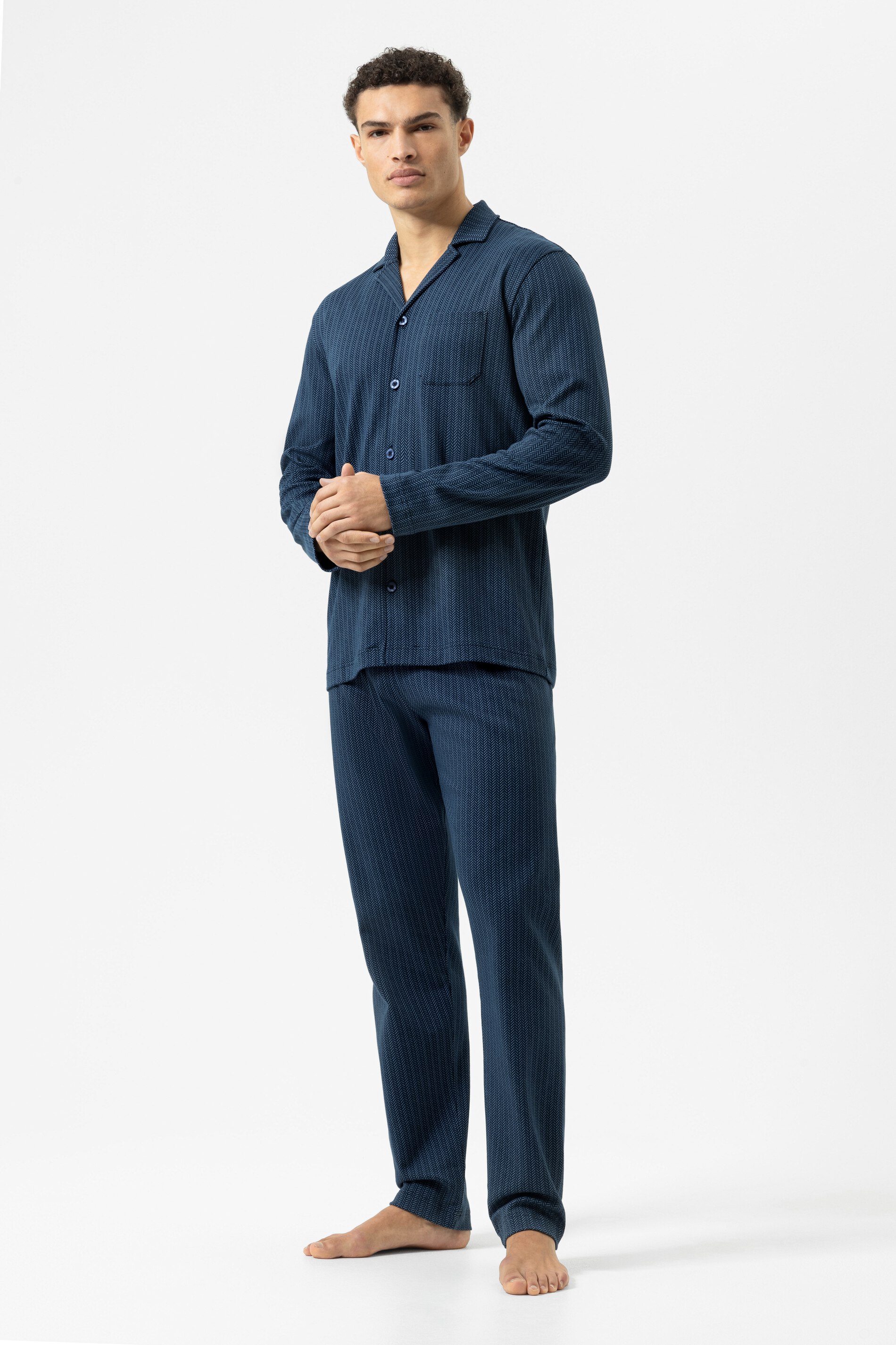 Anzug lang Serie Wintery Yacht Blue von mey