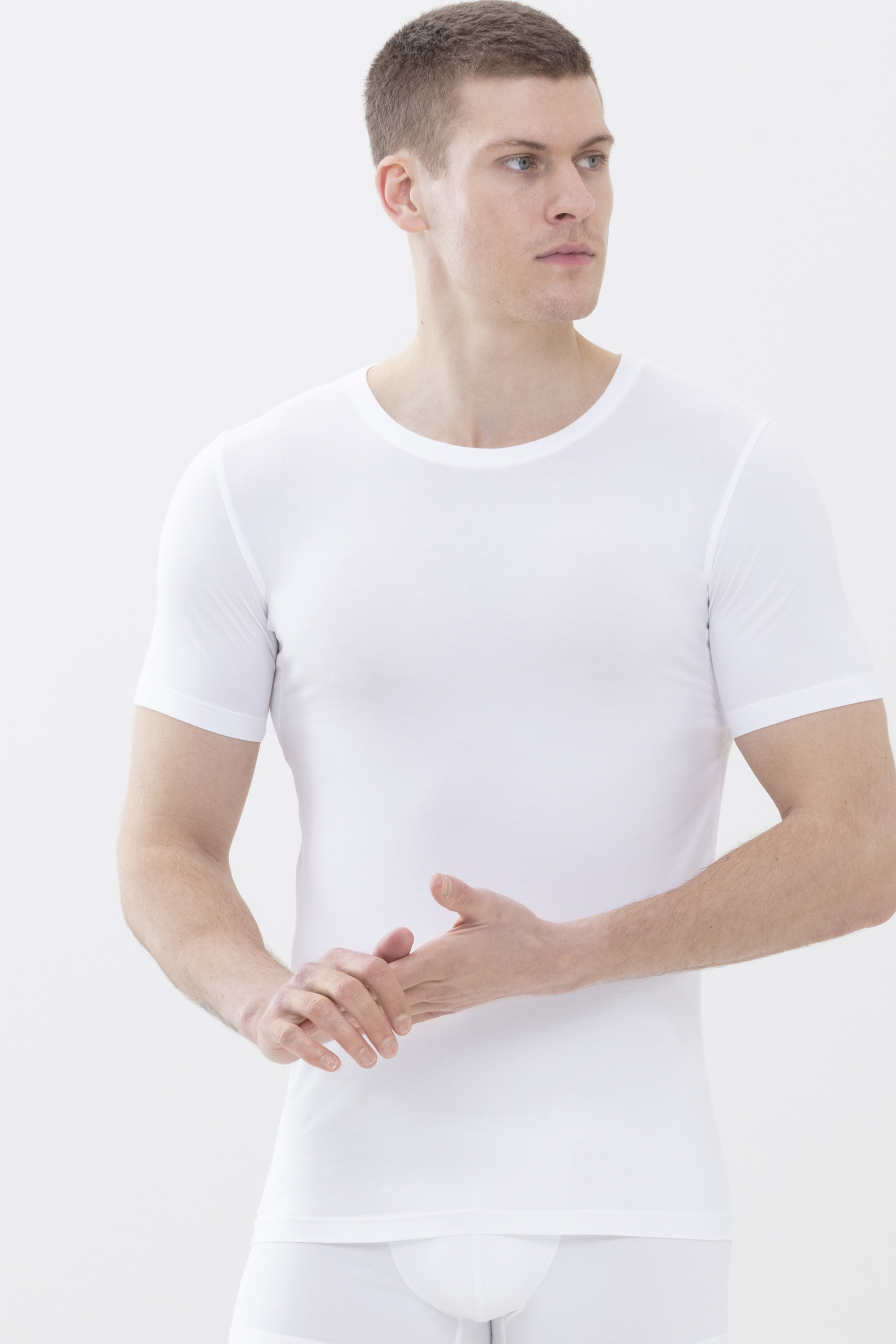 Crew Neck Shirt Business Class Weiss von mey