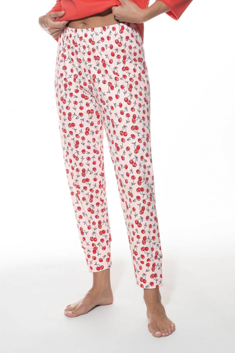 Hose 7/8 lang Serie Cherry Rush Bonbon Pink von mey