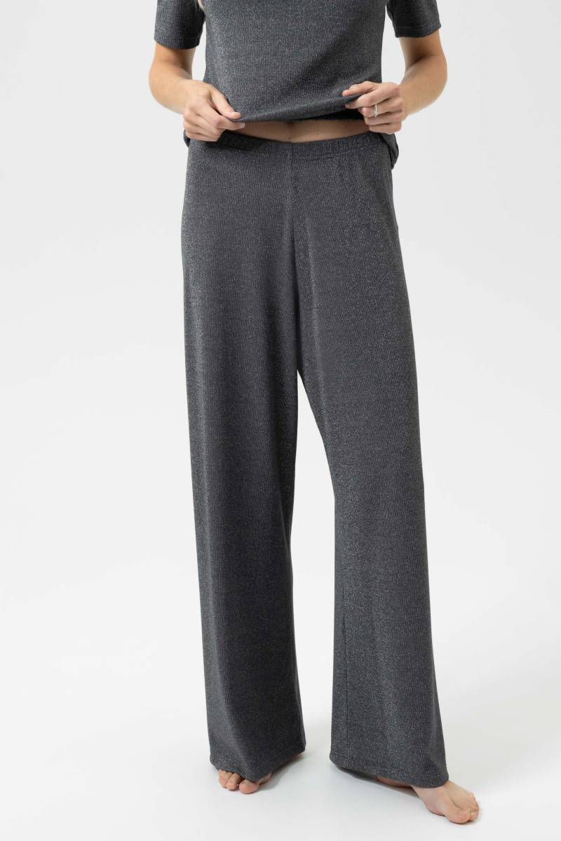 Hose lang Serie Sparkling Rib Thunder Grey von mey