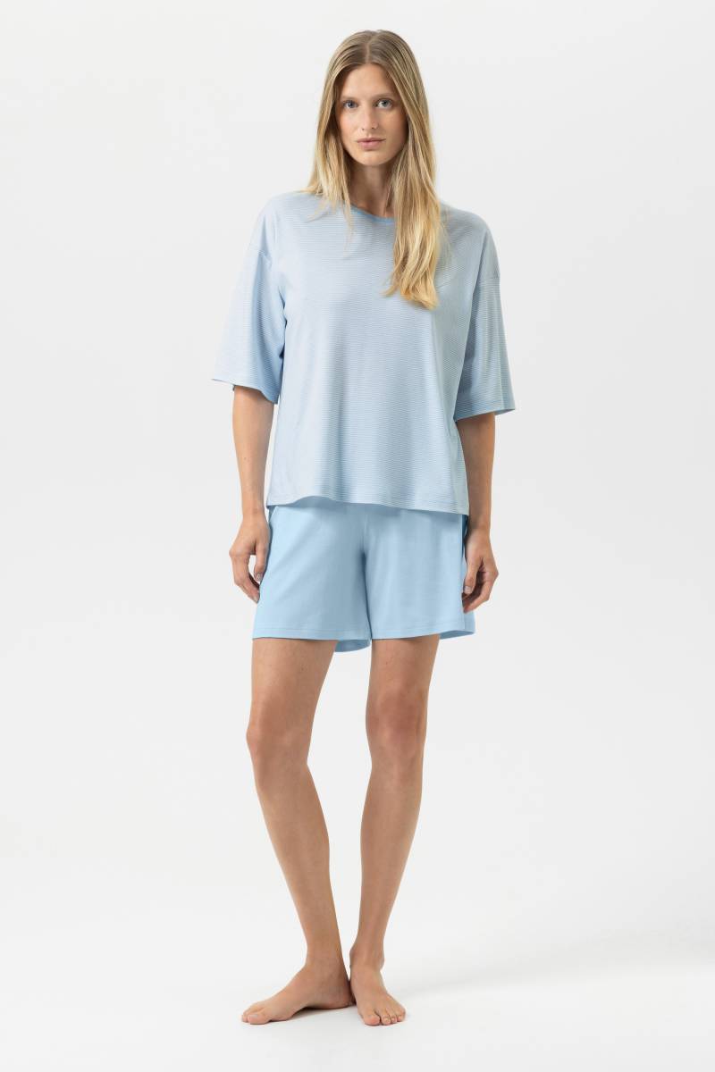 Kurzer Pyjama Serie Simple Stripes Alice Blue von mey