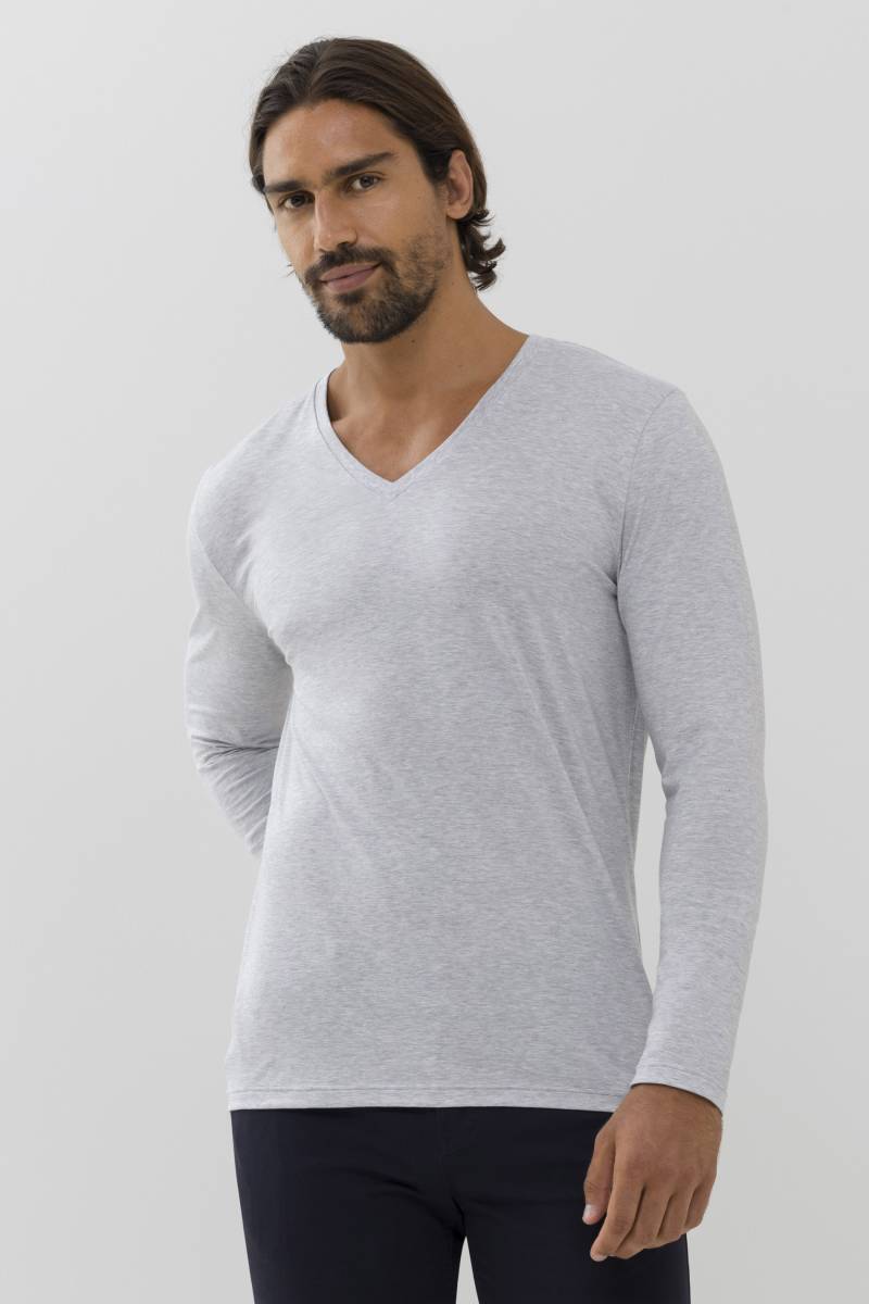 Langarm-Shirt Serie Dry Cotton Colour Light Grey Melange von mey