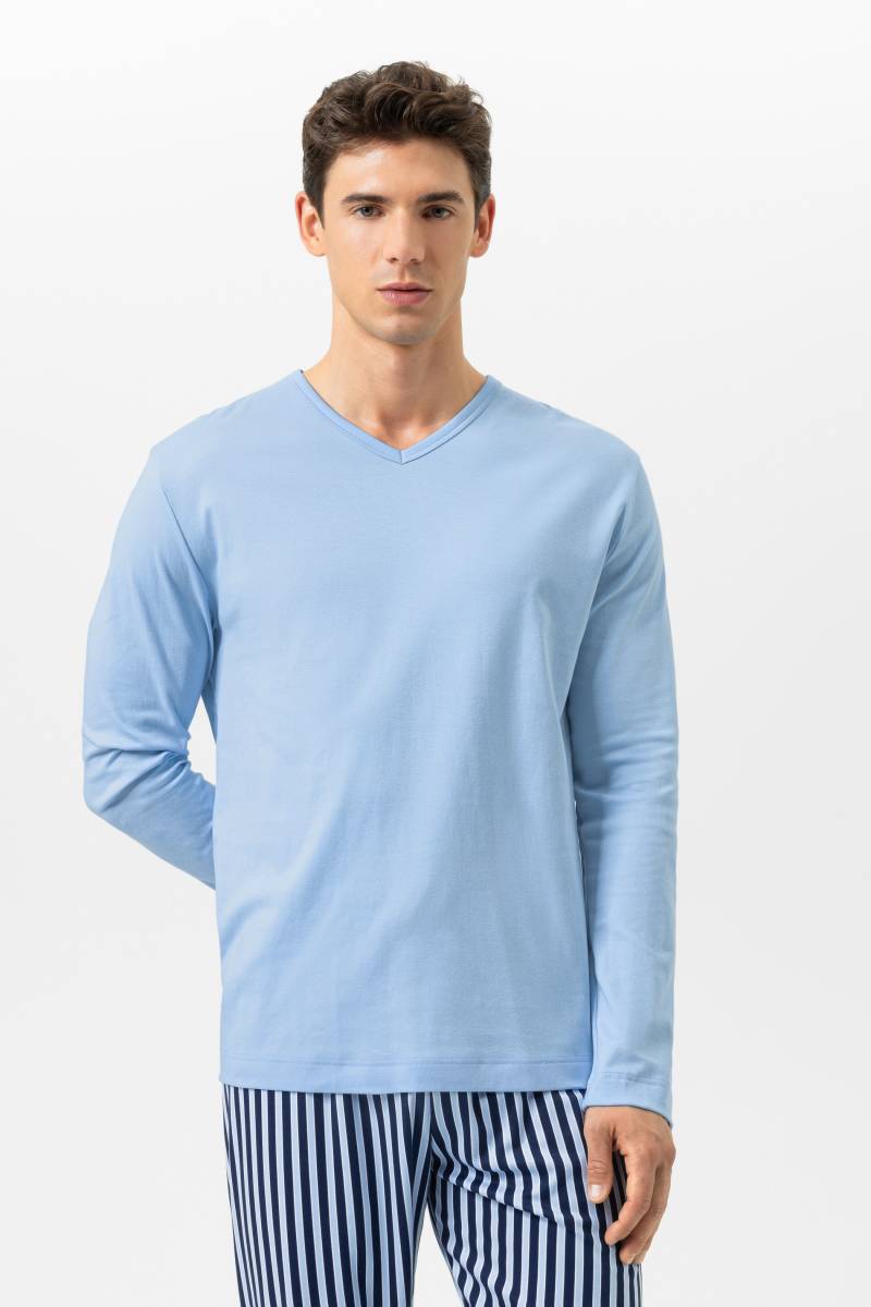 Langarm-T-Shirt Serie Solid Night Far Blue von mey