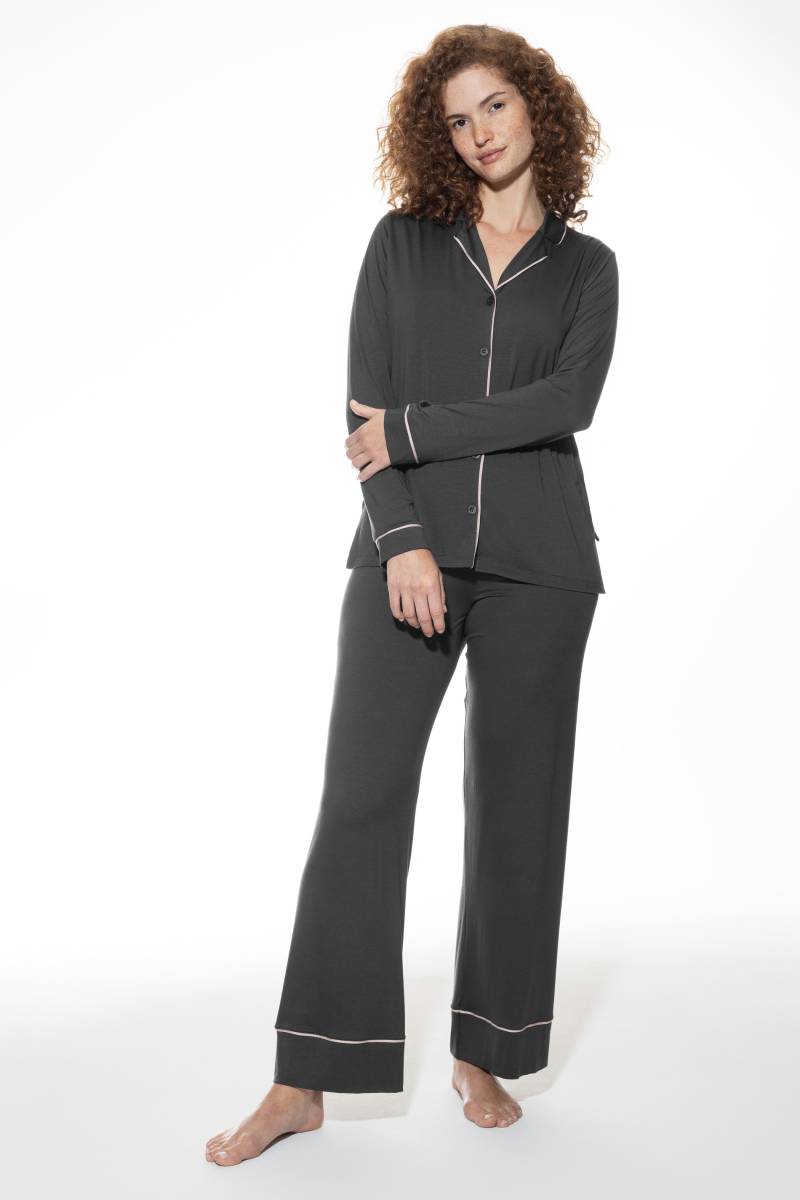 Langer Pyjama Serie Pure Chic Thunder Grey von mey