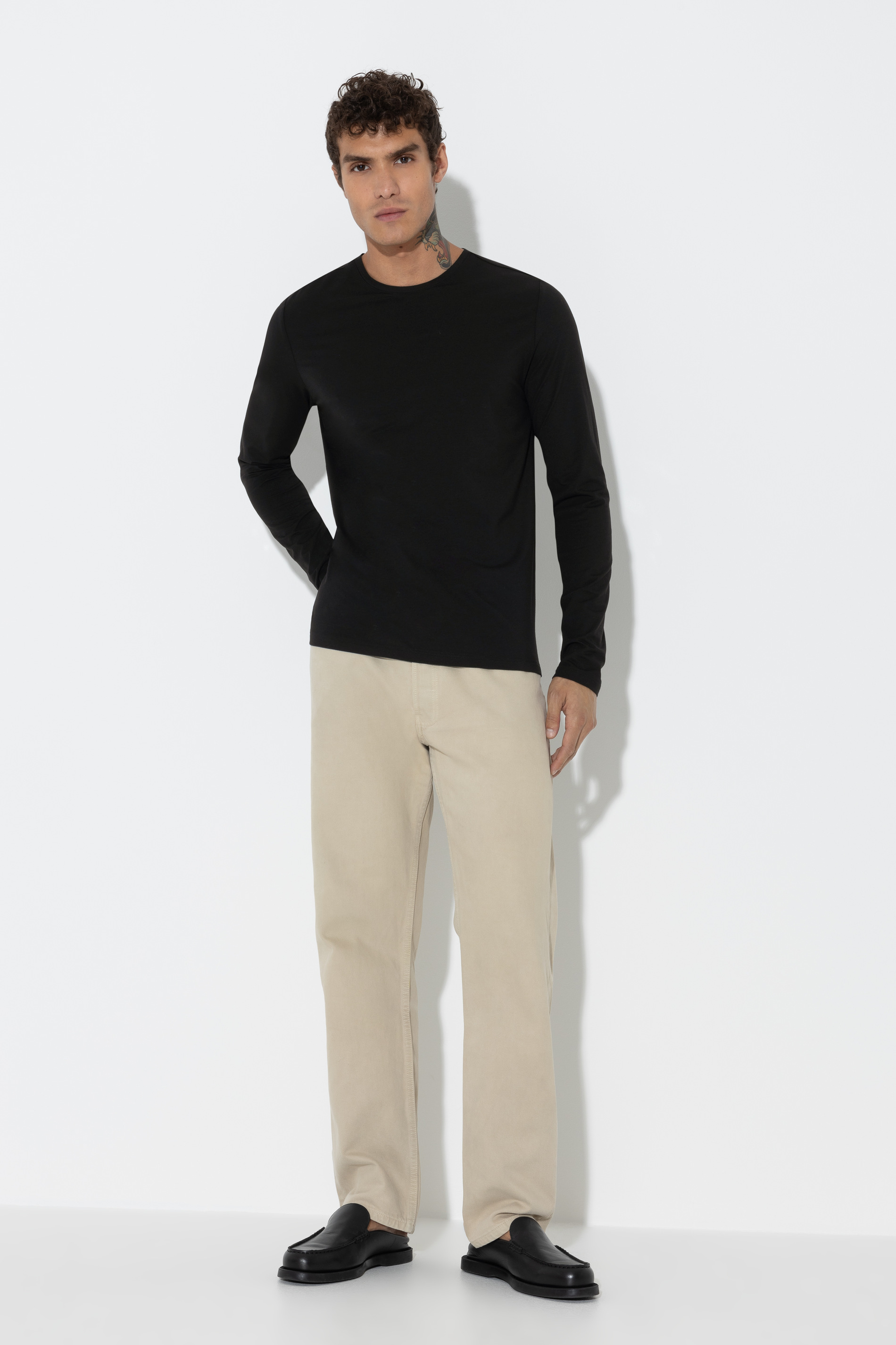 Longsleeve Serie Maglia Singola Schwarz von mey