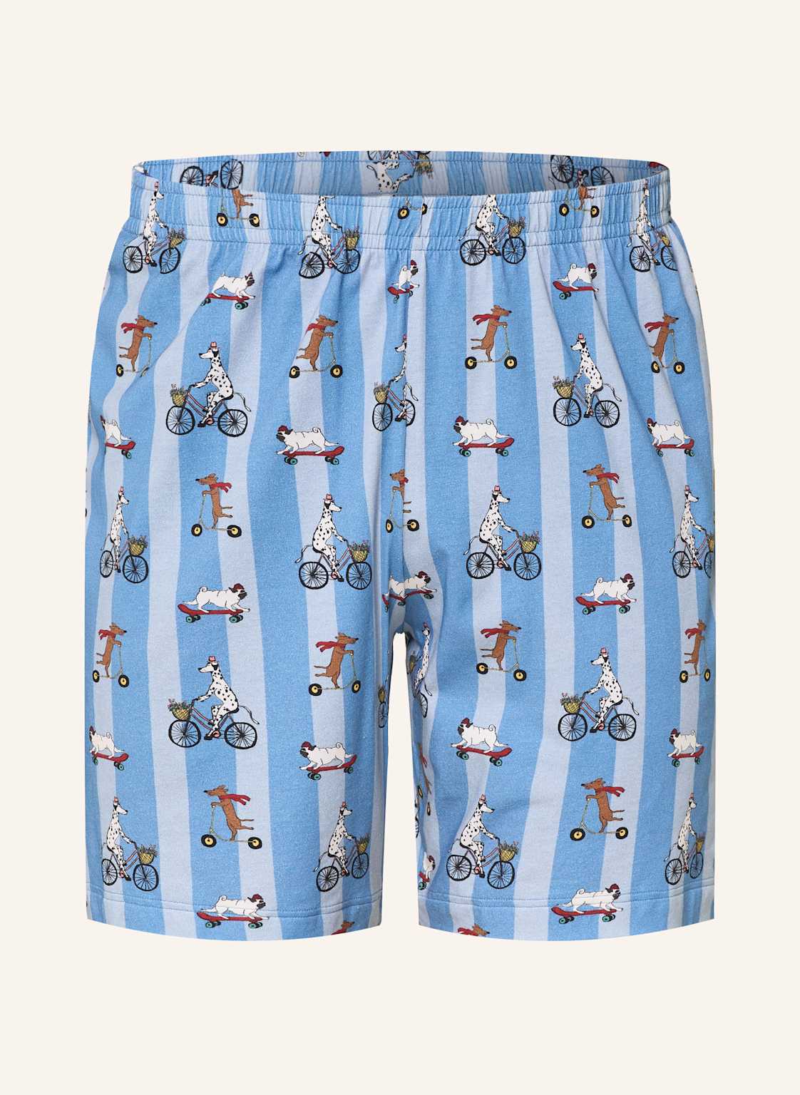 Mey Schlafshorts Serie Funny Dogs blau von mey