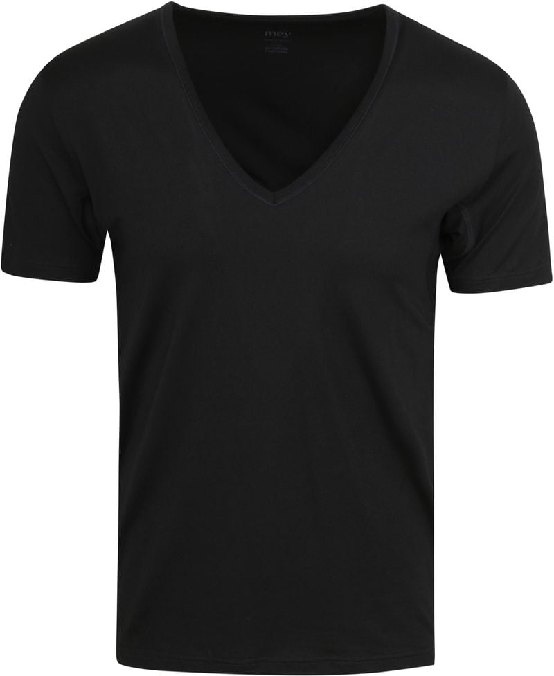 Mey Dry Cotton V-Ausschnitt T-Shirt Schwarz - Größe M von mey