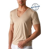 Mey Herren Drunterhemd beige Mikrofaser unifarben von mey