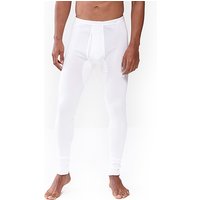 Mey Herren Lange Unterhose weiß Baumwolle unifarben von mey