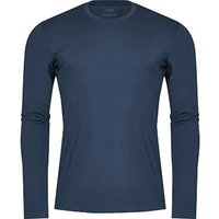 Mey Herren Longsleeve blau Mikrofaser unifarben von mey