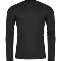 Mey Herren Longsleeve schwarz Mikrofaser unifarben von mey