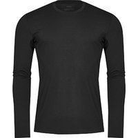 Mey Herren Longsleeve Schwarz Mikrofaser unifarben von mey