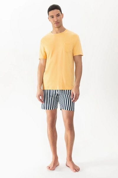 Mey Herren Schlafanzug Pyjama kurz "Sun Stripes" Made-in-Green von mey