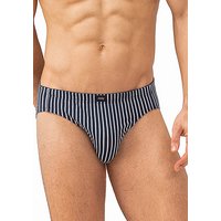 Mey Herren Slip blau Baumwolle gestreift von mey
