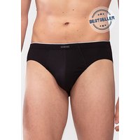 Mey Herren Slip Schwarz Baumwolle unifarben von mey