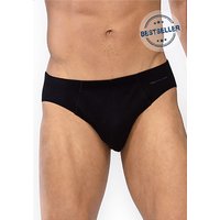 Mey Herren Slip schwarz Baumwolle unifarben von mey