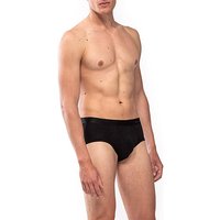 Mey Herren Slip Schwarz Baumwolle unifarben von mey
