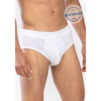 Mey Herren Slip weiß Baumwolle unifarben von mey