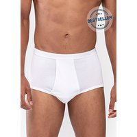 Mey Herren Slip weiß Baumwolle unifarben von mey