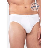 Mey Herren Slip weiß Baumwolle unifarben von mey