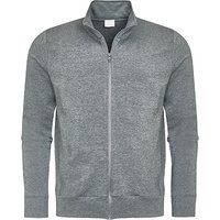 Mey Herren Sweatjacke grau Baumwolle unifarben von mey