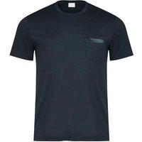 Mey Herren T-Shirt blau Baumwolle unifarben von mey