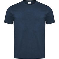 Mey Herren T-Shirt blau Baumwolle unifarben von mey