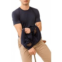 Mey Herren T-Shirt blau Mikrofaser unifarben von mey