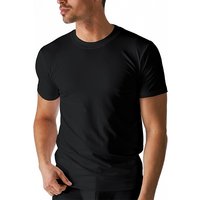 Mey Herren T-Shirt schwarz Baumwolle unifarben von mey