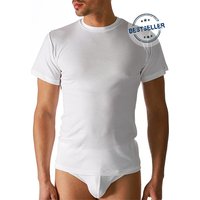 Mey Herren T-Shirt weiß Baumwolle unifarben von mey
