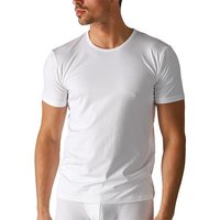 Mey Herren T-Shirt weiß Baumwolle unifarben von mey