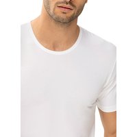Mey Herren T-Shirt weiß Baumwolle unifarben von mey