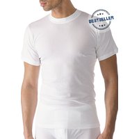Mey Herren T-Shirt weiß Baumwolle unifarben von mey