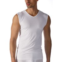 Mey Herren Tanktop weiß Viskose unifarben von mey