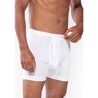 Mey Herren Trunk weiß Baumwolle unifarben von mey