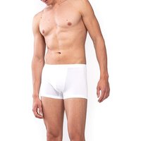 Mey Herren Trunk weiß Baumwolle unifarben von mey