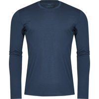 Mey Herren Longsleeve blau Mikrofaser unifarben von mey