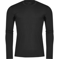 Mey Herren Longsleeve schwarz Mikrofaser unifarben von mey