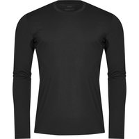 Mey Herren Longsleeve schwarz Mikrofaser unifarben von mey