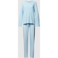 Mey Pyjama aus Baumwolle Modell 'Emelie' in Hellblau, Größe 44 von mey