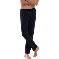 Mey Herren Pyjamahose blau Baumwolle unifarben von mey