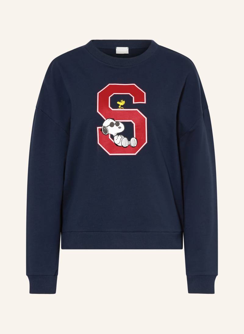 Mey Schlafshirt Serie Mey × Peanuts blau von mey