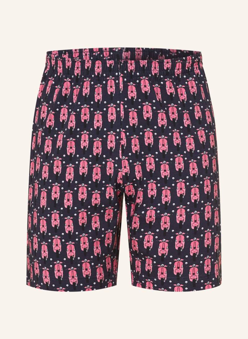 Mey Schlafshorts Serie City Glide blau von mey