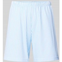 Mey Shorts mit Streifenmuster und elastischem Bund in Hellblau, Größe 40 von mey