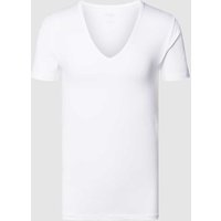Mey Slim Fit T-Shirt mit V-Ausschnitt in Weiss, Größe XL von mey