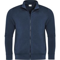 Mey Herren Sweatjacke blau Baumwolle unifarben von mey