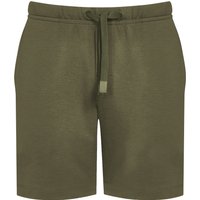 Mey Herren Sweatshorts grün Baumwolle unifarben von mey