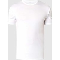 Mey T-Shirt mit geripptem Rundhalsausschnitt in Weiss, Größe M von mey