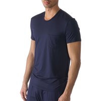 Mey Herren T-Shirt blau Mikrofaser unifarben von mey