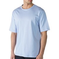 Mey Herren T-Shirt blau Jersey-Baumwolle unifarben von mey